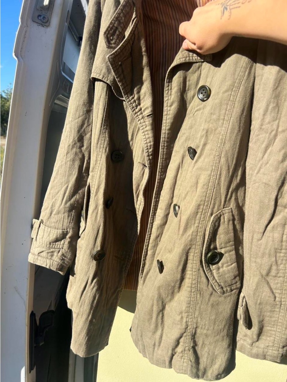 Forever 21 gauze trench coat